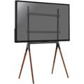 Kimex - Support chevalet design scandinave pour tv 49- 70 noir/noyer - Noir