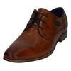 Schnürschuh BUGATTI, Herren, Gr. 45, braun (cognac, used), Leder, elegant, Schuhe Derbyschuh Business-Schnürer, im Used-Look, Freizeitschuh, Halbschuh, Schnürschuh