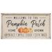 Welcome To The Pumpkin Patch Metal Sign - 24" wide by .75" deep