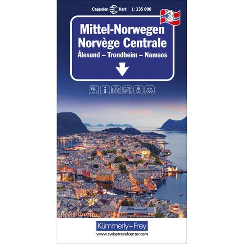 Mittel-Norwegen Nr. 03 Regionalkarte Norwegen 1:335 000, Karte (im Sinne von Landkarte)