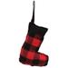 Buffalo Check Stocking Ornament - 6.5" high by 4.75" wide by 1.5" deep