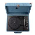Arkrocket Audio Arkrocket Curiosity tooth Turntable Retro Suitcase 3-Speed Record Player w/ Built-in Speakers in Blue | Wayfair AR108A-VTF