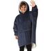 The Comfy Original Jr Microfiber Wearable Blanket Hoodie w/Pocket Polyester in Gray | 78 H x 53 W in | Wayfair 76567438