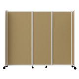 Versare Straightwall 3 Panel Freestanding Room Divider in Brown | 72 H x 86 W x 2 D in | Wayfair 1803174