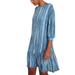 Anthropologie Dresses | Anthropologie Fatima Flounced Striped Tunic Dress Small | Color: Blue/White | Size: S