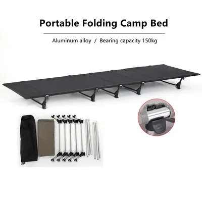 Lit de camping pliant ultraléger portable lit de camping randonnée en plein air sac à dos tente