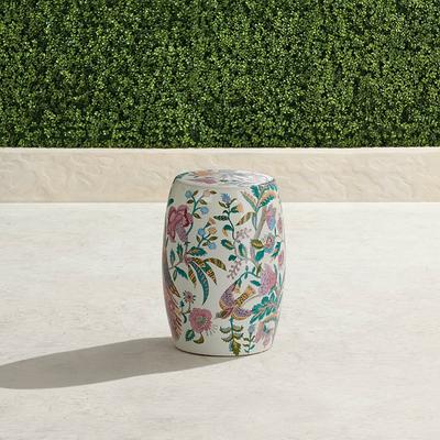 Isabelle Bird & Branch Accent Stool - Multi - Frontgate