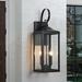 25.7"H 2-Light Large Outdoor Black Exterior Wall Lantern Sconce Light