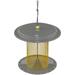 Birds Choice 9.5" Color Pop Collection Tube Bird Feeder Metal in Gray/Yellow | 9.5 H x 10.5 W x 10.5 D in | Wayfair CPMM-YG