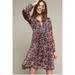 Anthropologie Dresses | Anthropologie Floreat Multicolored Velvet Dress | Color: Blue/Pink | Size: S