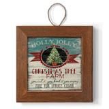 The Holiday Aisle® Christmas Hanging Photo Ornament Wood in Blue/Brown/Red | 5.25 H x 5.25 W in | Wayfair 5FDF3CD9E6434E2C82858BF586ECF91F