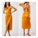 Anthropologie Dresses | Anthropologie Silk One Shoulder Midi Dress Copper New | Color: Orange | Size: 2