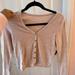 American Eagle Outfitters Tops | American Eagle Cropped Sweater | Color: Pink | Size: Xs
