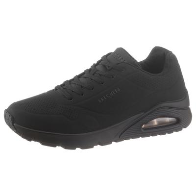 Sneaker SKECHERS "Uno - Stand on Air", Herren, Gr. 42, schwarz, Synthetik, sportlich, Schuhe, Freizeitschuh, Halbschuh, 