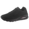 Sneaker SKECHERS "Uno - Stand on Air", Herren, Gr. 43, schwarz, Synthetik, sportlich, Schuhe, Freizeitschuh, Halbschuh, Schnürschuh mit extra Dämpfung