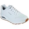 Sneaker SKECHERS "Uno - Stand on Air", Herren, Gr. 47,5, weiß, Lederimitat, sportlich, Schuhe, Freizeitschuh, Halbschuh, Schnürschuh mit Air-Cooled Memory Foam