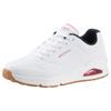 Sneaker SKECHERS "Uno - Stand on Air", Herren, Gr. 46, weiß (weiß, rot, blau), Synthetik, sportlich, Schuhe, Freizeitschuh, Halbschuh, Schnürschuh mit extra Dämpfung