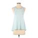 Athleta Active Tank Top: Blue Activewear - Women's Size 2X-Small