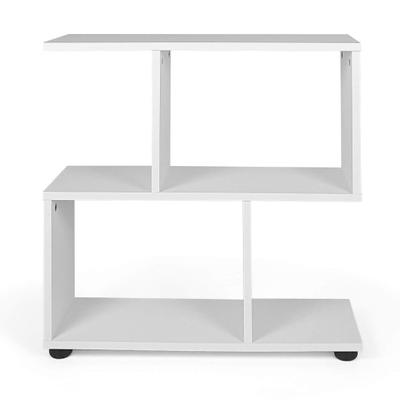 Costway 24 Inch 3-Tier Geometric Bookshelf with Th...