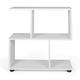 Costway 24 Inch 3-Tier Geometric Bookshelf with Thick Foot Pads-White