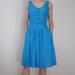 Burberry Dresses | $495 Burberry Bright Turquoise Silk Cotton Dress, Size 4 | Color: Blue | Size: 4