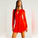 Free People Dresses | Free People Faux Wrap Mini Dress | Color: Red | Size: M