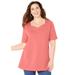 Plus Size Women's Suprema® Sweetheart Tee by Catherines in Sweet Coral (Size 0X)