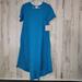 Lularoe Dresses | Carly Dress By Lularoe In Blue Stripes Size S (6-8) | Color: Blue | Size: S