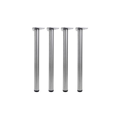 Mendler 4er-Set Tischbein HWC-H36, für Schreibtisch Esstischfuß Tischgestell, 73cm Edelstahl-Optik Image