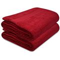 Towelogy® Premium Oversized Bath Sheets (100x180cm) 100% Egyptian Combed Cotton Quick Dry & Absorbent Extra Large Jumbo Bath Towels Hotel Quality (Red Wine, 2)