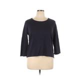 Lands' End Long Sleeve T-Shirt: Blue Tops - Women's Size X-Large