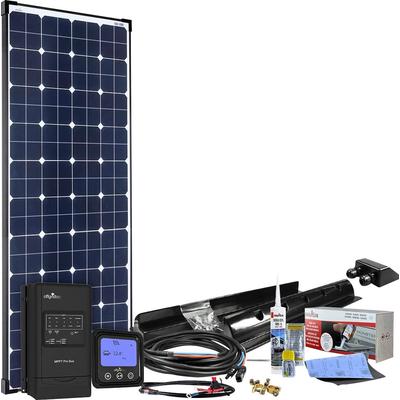 Solaranlage "150W MPPT 12V Wohnmobil Komplettset EBL-Option", schwarz (baumarkt), Solarmodule, High-End Solarmodul Image