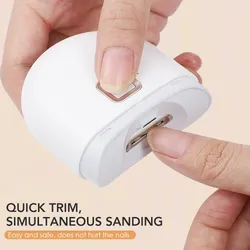 Coupe-ongles électrique USB avec lumière LED 2 vitesses broyeur à ongles automatique mini outils