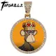 TOicalRILLZ-Collier Photo Personnalisé pour Couple Pendentif Hip Hop Bijoux Personnalisés Lettre