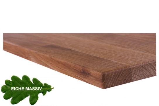 pemora Tischplatte Gastronomie Eiche massiv 70 x 70 cm – 26 mm stark