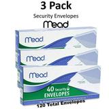 Mead #10 Security Envelopes 40 Count Pack of 3!!! Envelopes