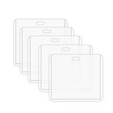 Deals!Loyerfyivos 5 Pieces Soft Plastic Card Protector Sleeves Double Sided Transparent ID Bank Credit Card Holder Vertical Business Card Protective Sleeves Frosted Cover