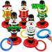 5 Pack Christmas Nutcrackers Ring Toss Games-Christmas Toys for Boys and Girls