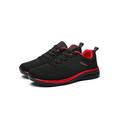 Woobling Mens Sneakers for Jogging Workout Fitness Lightweight Breathable Slip On Gym Athletic Tennis Shoes Black Red 6.5