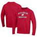 Men's Under Armour Red Wisconsin Badgers Wrestling All Day Arch Fleece Pullover Sweatshirt