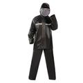 Rain Suit for Men Women Waterproof with Reflective Strip & Transparent Rain Jacket Rain Pants s Rain Gear (Black) XXXL