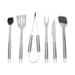 grill utensils Outdoor Portable Barbecue 6-piece Set Grill Cookware Utensils with Aluminium Case BBQ Tools Combination