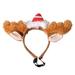 Pet Headband Adjustable Plush Christmas Antler Ear Shape Hat Headband Headwear Pet Costume Accessory