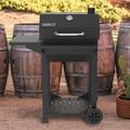 Nexgrill 22 Charcoal Cart Grill with Side Shelf - Black
