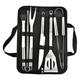 9pcs BBQ Grill Stainless Steel Barbecue Set with Storage Case Outdoor Barbecue Tool Combination