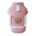 Aosijia Pet Vest Clothes Coral Fleece Cute Little Square Bear Small Dog Clothing Cat Winter Warm Teddy Pet Clothes M