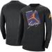 Men's Jordan Brand Black Phoenix Suns Courtside Max 90 Vintage Wash Statement Edition Long Sleeve T-Shirt
