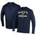 Men's Under Armour Navy Midshipmen Wrestling Arch Over Performance Long Sleeve T-Shirt