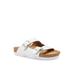 Women's Cambridge Doble Strap Slide Sandal by Eastland in White (Size 9 M)