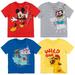 Disney Mickey Mouse Lion Guard Infant Baby Boys 4 Pack Graphic T-Shirts 12 Months